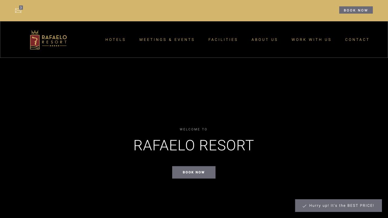 Rafaelo Resort website preview